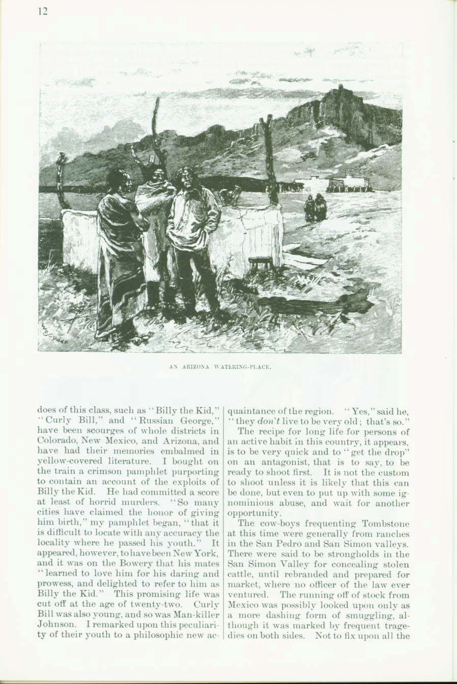 ACROSS ARIZONA IN 1883 including glimpses of Yuma, Tucson, Tombstone. vist0011f